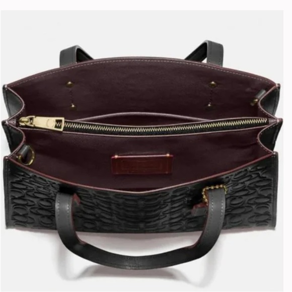 COACH BLACK LEATHER BAG - Picture 3 of 13